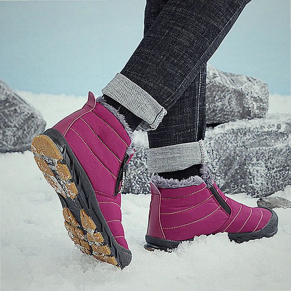 Herren Damen Winterstiefel Barfußschuhe Winter Warm Traillaufschuhe Barefoot Sch
