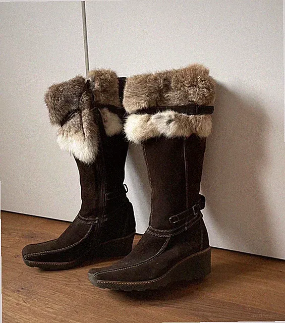 Winterstiefel Braun Gr. 41 Warm Hochwertig Damenstiefel Winter Boots Brown