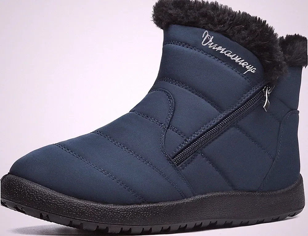 Winterstiefel Damen Warm gefütterte Winterschuhe Schneestiefel Winter Schlupf...