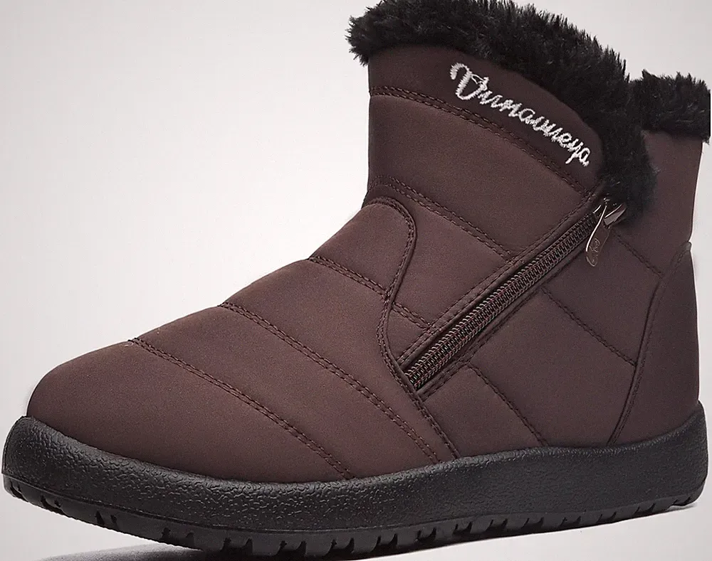 Winterstiefel Damen Warm gefütterte Winterschuhe Schneestiefel Winter Schlupf...