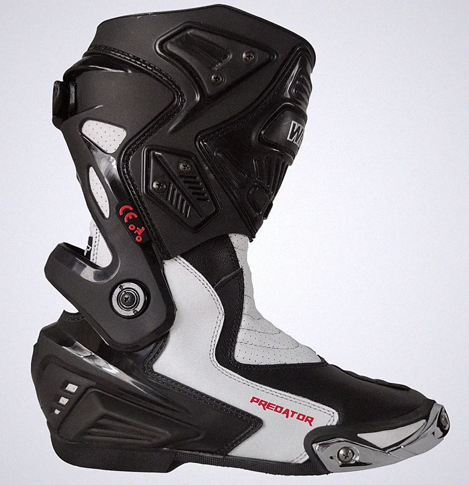 WN Racing Stiefel Motorradstiefel Rennstrecke Straße Torsionsschutz Sliders