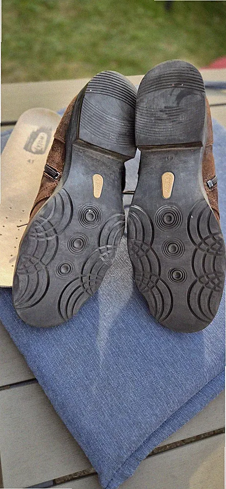 Wolky Damen Stiefeletten Wildleder Braun Schnürung/Reißverschluss EU 41