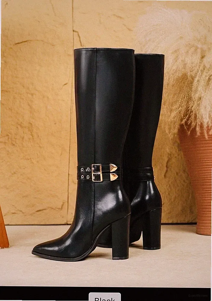 Women's Fashion Over-The-Knee Boots High Heeled Zipper Casual Street Style Boots