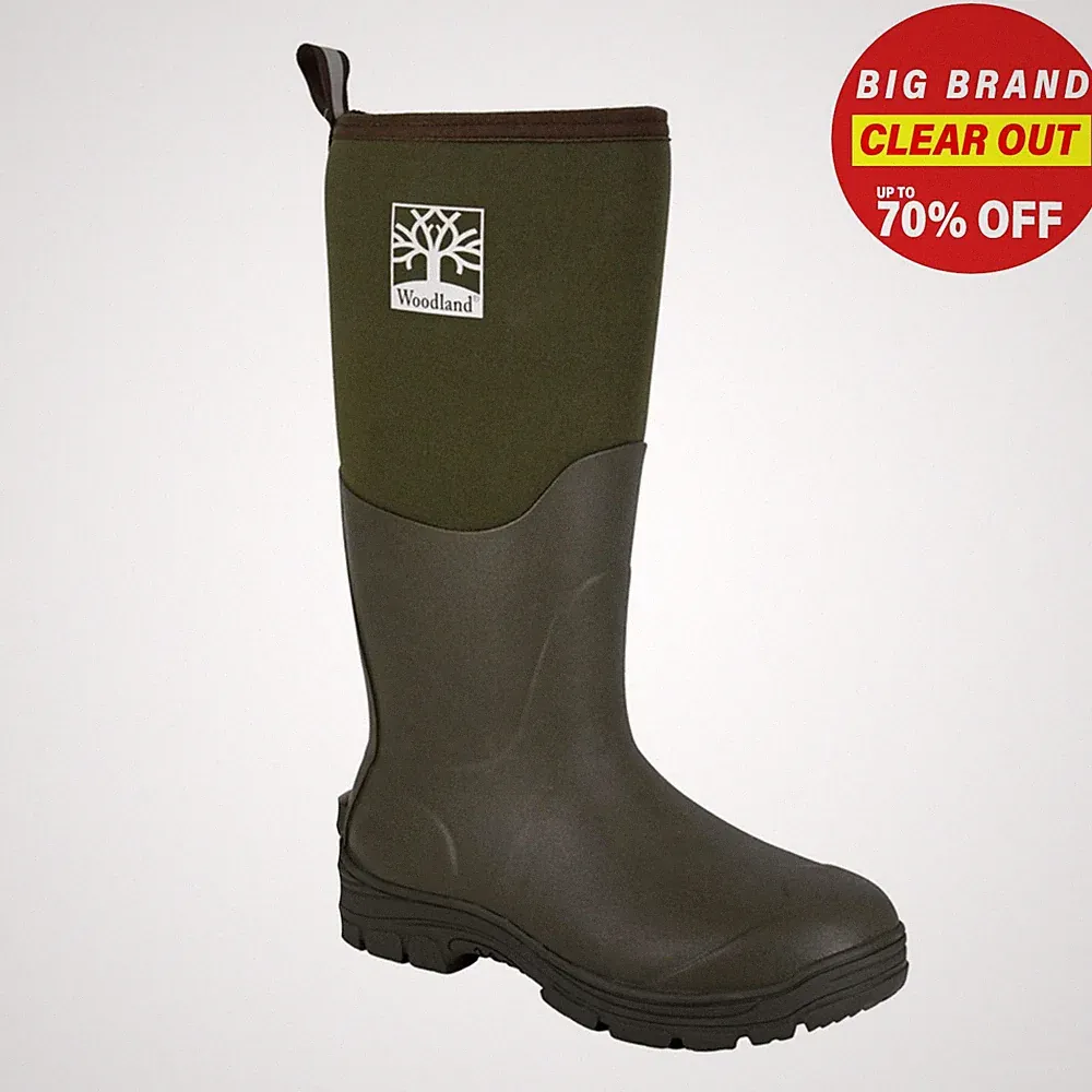Woodland Fergus Unisex Herren Terrain Wandern Außen Gummistiefel Muck Boot Grün