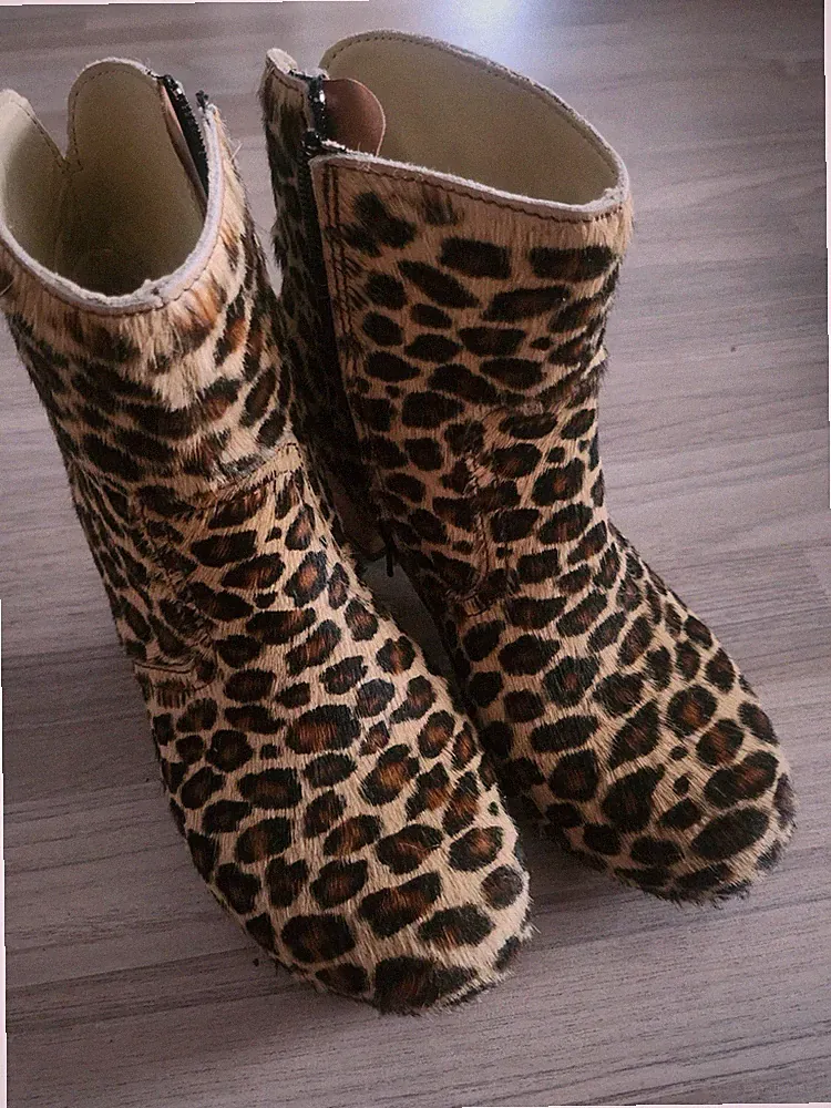 woody Holz Damen Stiefeletten Tanja Clog Gr.40 in Leo