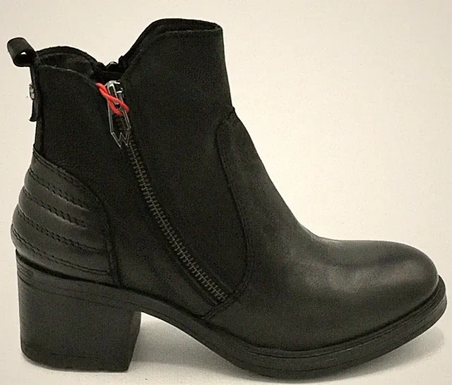 WRANGLER VAIL ZIP Schuhe Stiefeletten Amphibienstiefel Damen Leder Wildleder Absatz