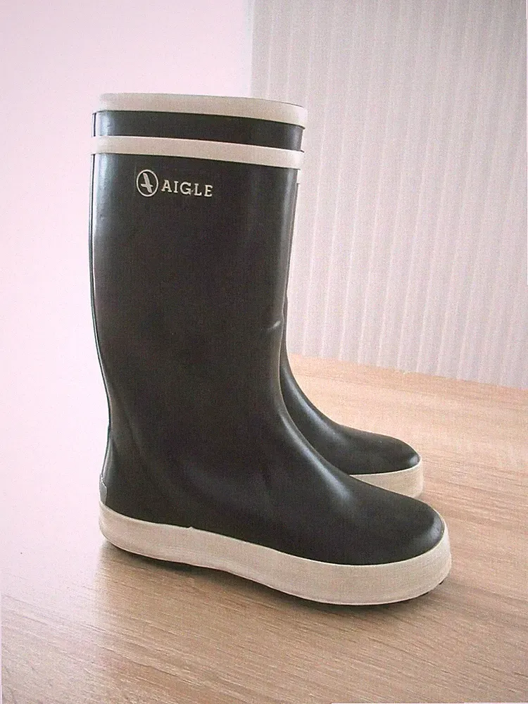 Wunderschöne Gummistiefel/Winterstiefel von AIGLE gr.28 Nachtblau/Naturweiß=wNEU