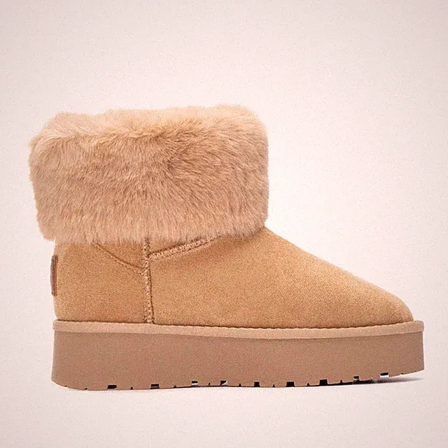 Xti Stiefeletten Frau Mit Pelz Schuhe Winter Keilabsätze Platform Stiefel
