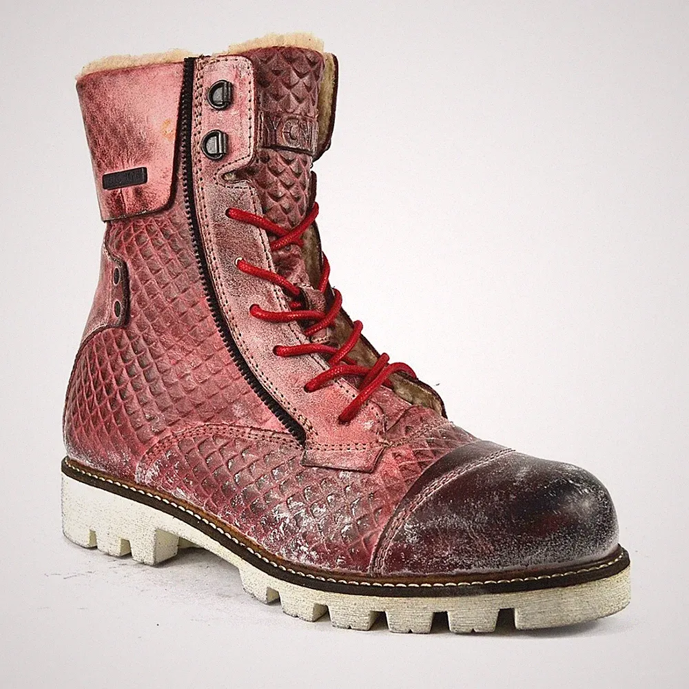 Yellow Cab MILITARY W Y25166 Leder Stiefel Damen Winterboots