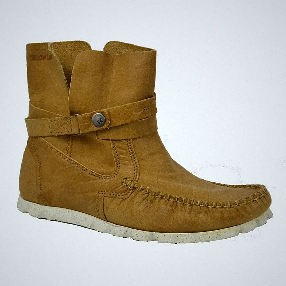 Yellow Cab TUBE W Y26050 Tan Damen Mid Sneaker Stiefel Mokassin Schuhe