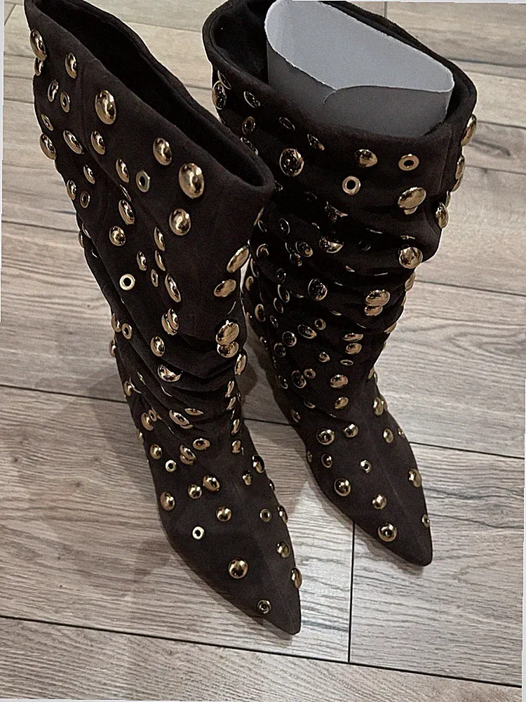 ZARA Echtleder Wildleder Stiefel Braun Neu 39 Sold Out