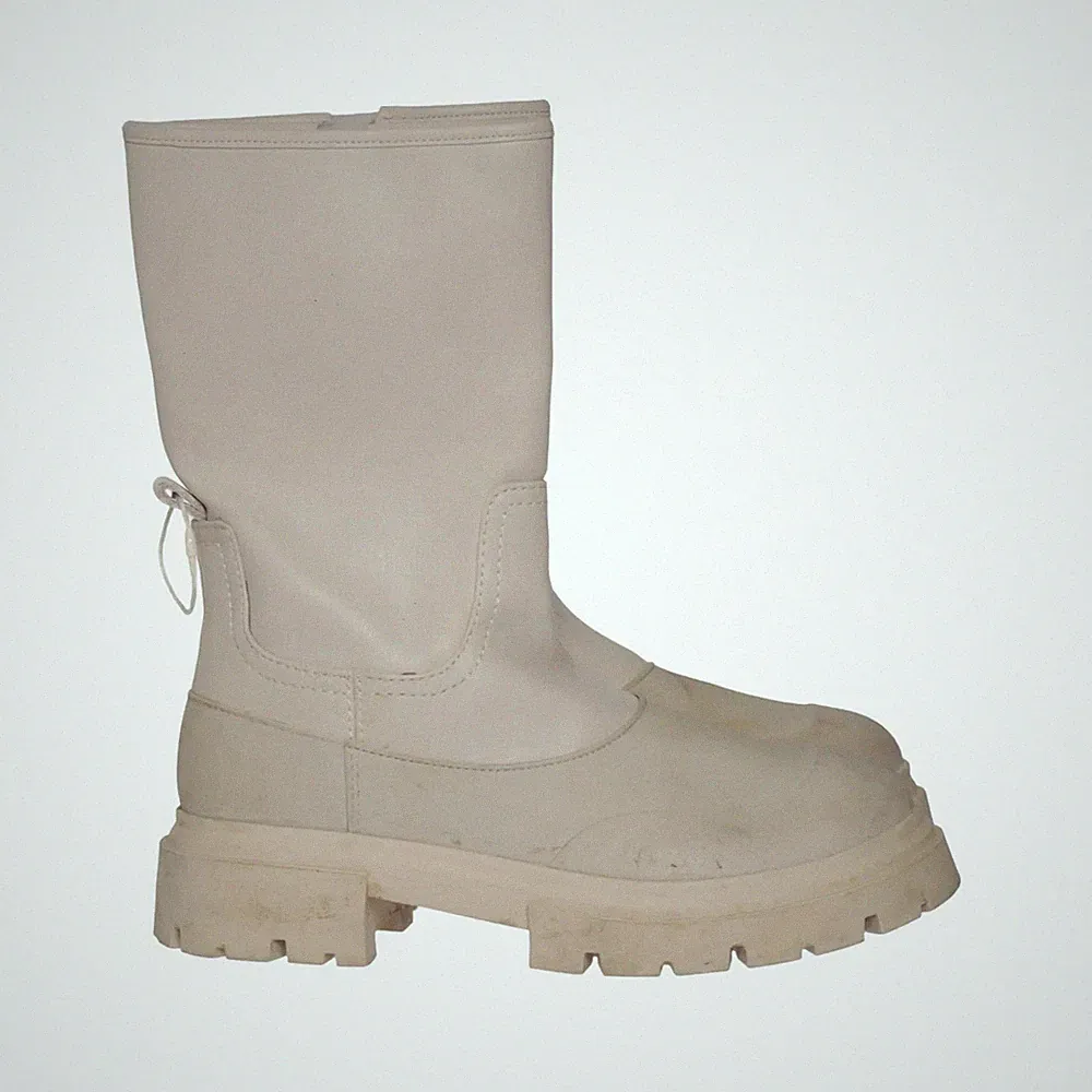 Zara, Gummistiefel, Größe: 37, Beige, Damen #47a